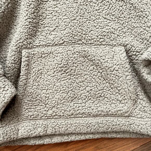 American Eagle Tan/Gray Fleece Quarter Zip Pull Over Sweater Size Medium - Picture 2 of 5